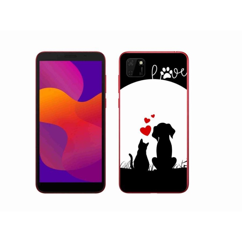 Gelový obal mmCase na mobil Honor 9S - zvířecí láska