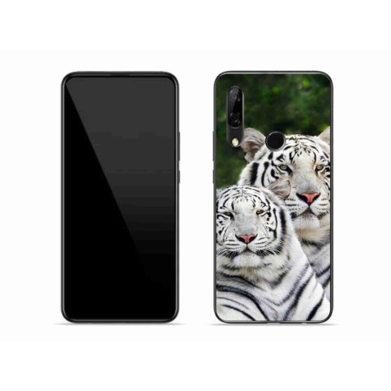 Gelový obal mmCase na mobil Honor 9X - bílí tygři