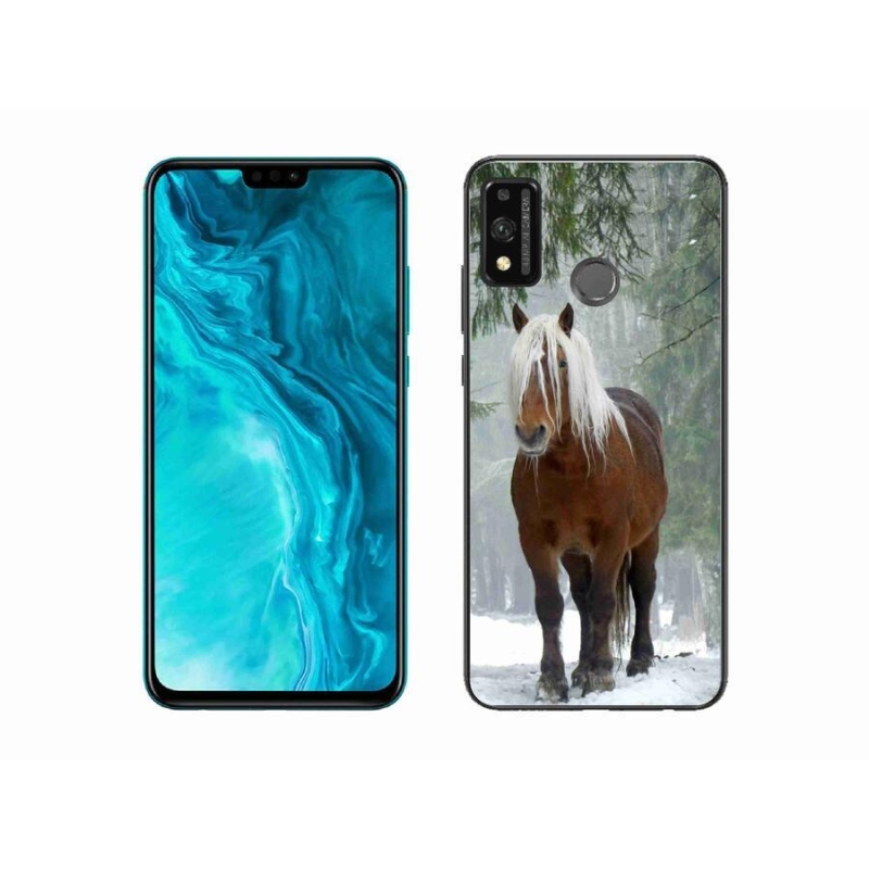 Gelový obal mmCase na mobil Honor 9X Lite - kůň v lese