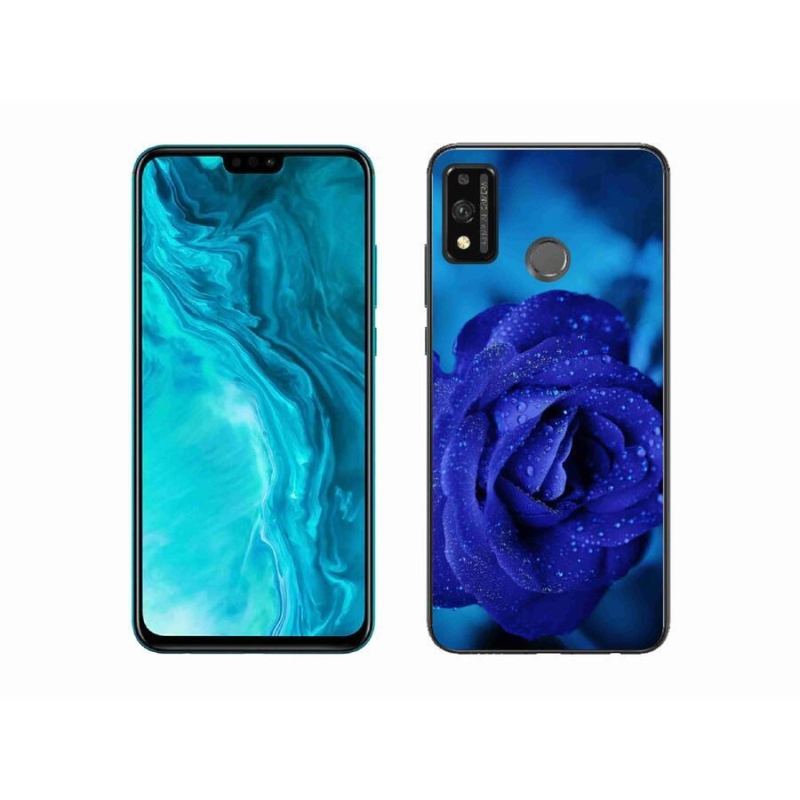 Gelový obal mmCase na mobil Honor 9X Lite - modrá růže