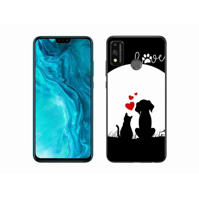 Gelový obal mmCase na mobil Honor 9X Lite - zvířecí láska