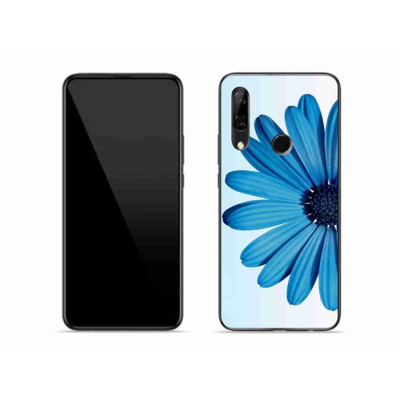 Gelový obal mmCase na mobil Honor 9X - modrá kopretina