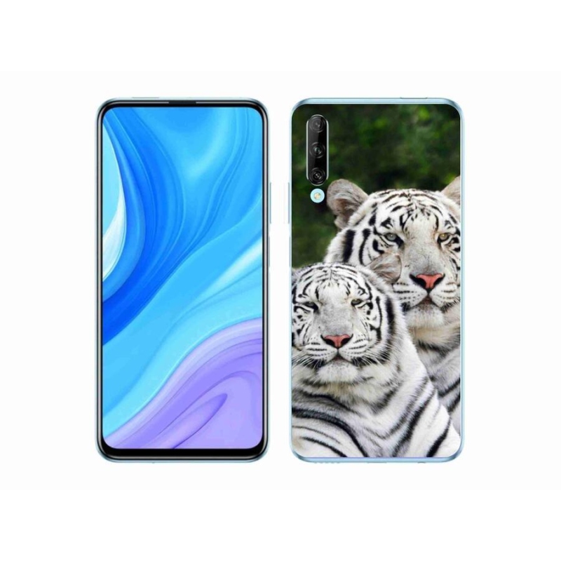 Gelový obal mmCase na mobil Honor 9X Pro - bílí tygři