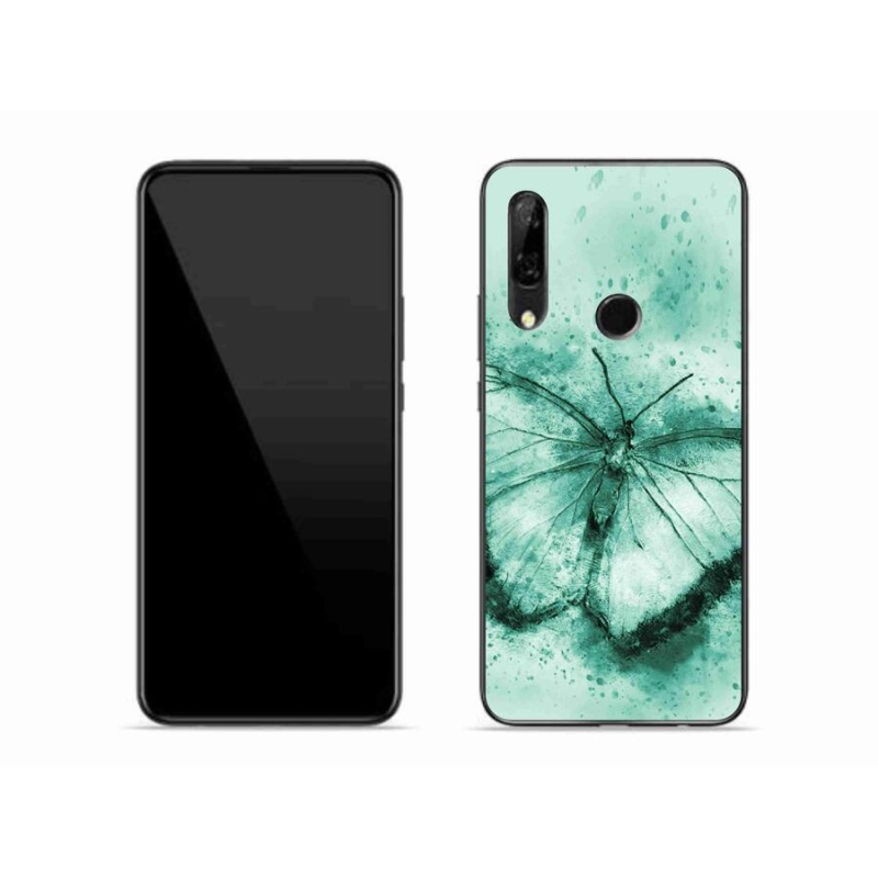 Gelový obal mmCase na mobil Honor 9X - zelený motýl