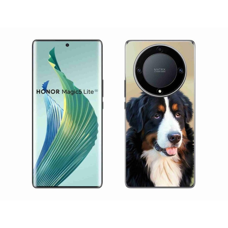 Gelový obal mmCase na mobil Honor Magic 5 Lite 5G - bernský salašnický pes