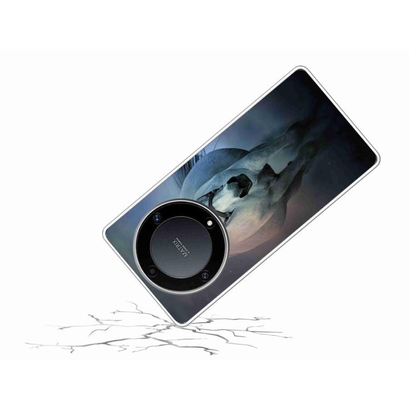 Gelový obal mmCase na mobil Honor Magic 5 Lite 5G - běžící bílý kůň