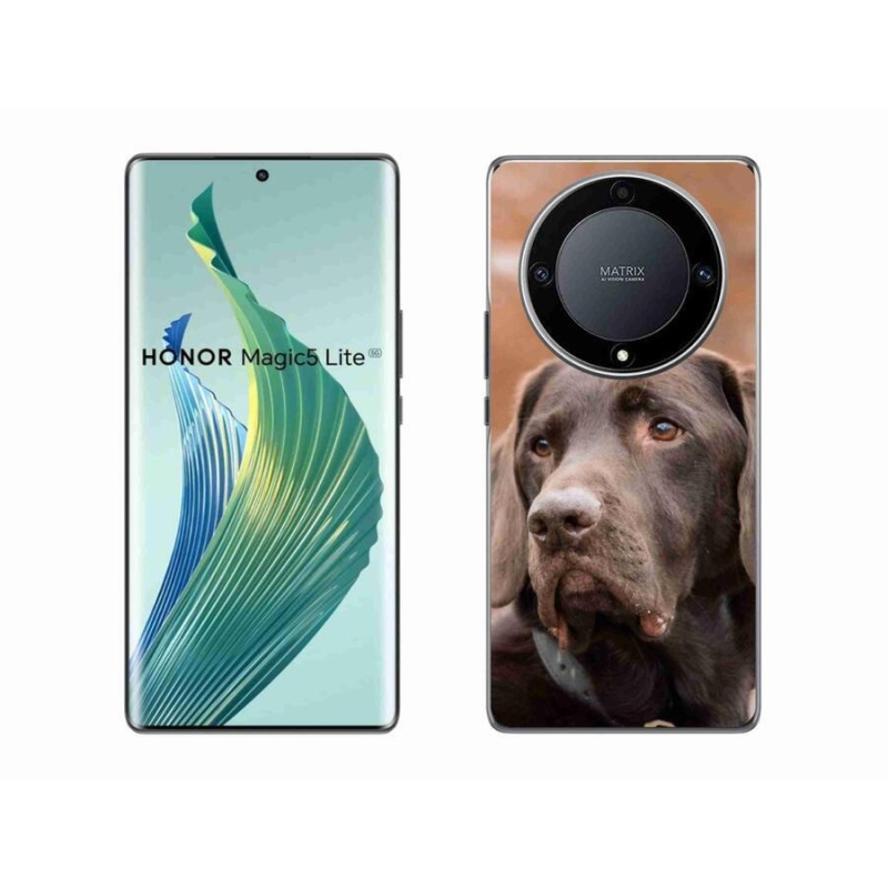 Gelový obal mmCase na mobil Honor Magic 5 Lite 5G - hnědý labrador