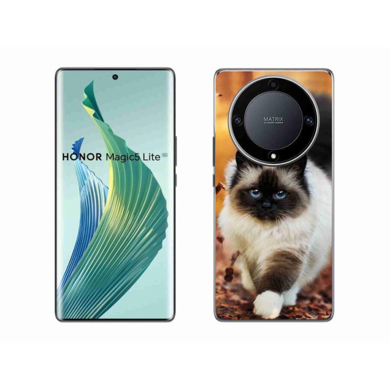 Gelový obal mmCase na mobil Honor Magic 5 Lite 5G - kočka