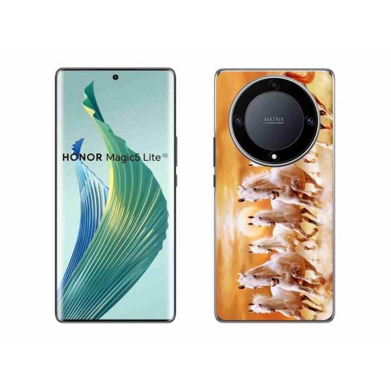 Gelový obal mmCase na mobil Honor Magic 5 Lite 5G - koně 2