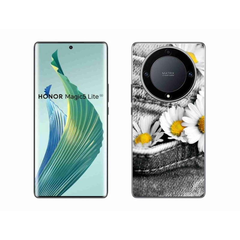 Gelový obal mmCase na mobil Honor Magic 5 Lite 5G - kopretiny