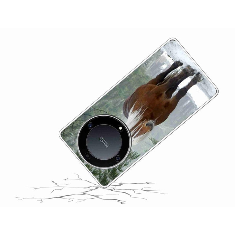Gelový obal mmCase na mobil Honor Magic 5 Lite 5G - kůň v lese
