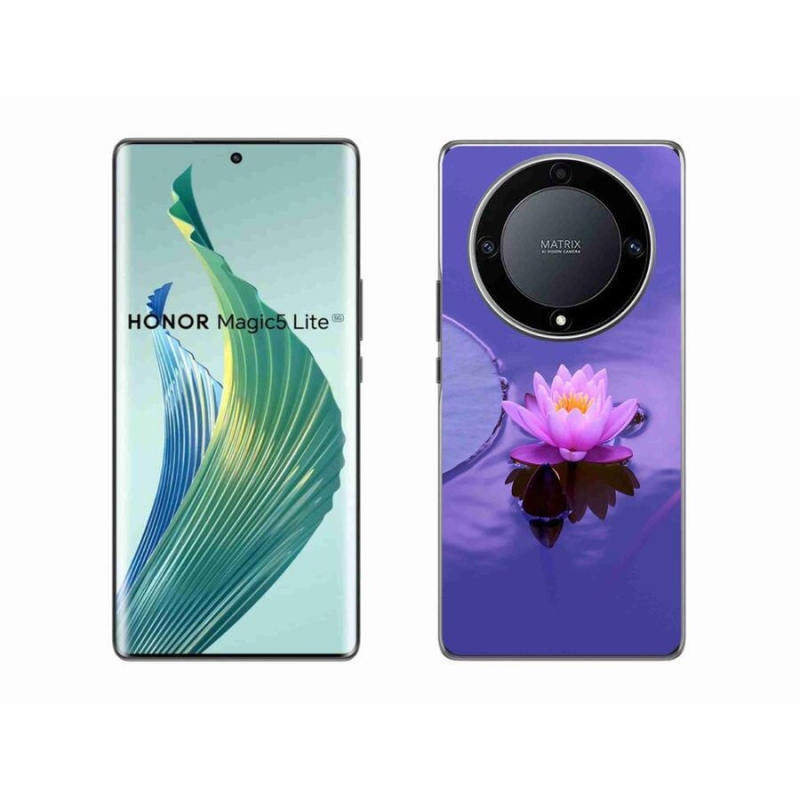 Gelový obal mmCase na mobil Honor Magic 5 Lite 5G - květ na hladině