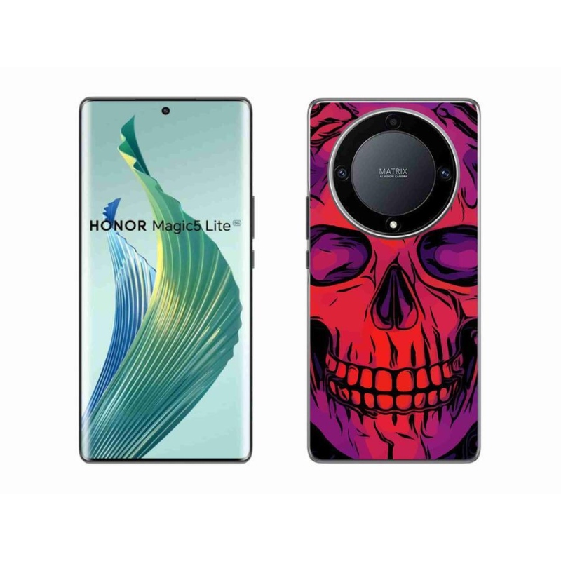 Gelový obal mmCase na mobil Honor Magic 5 Lite 5G - lebka