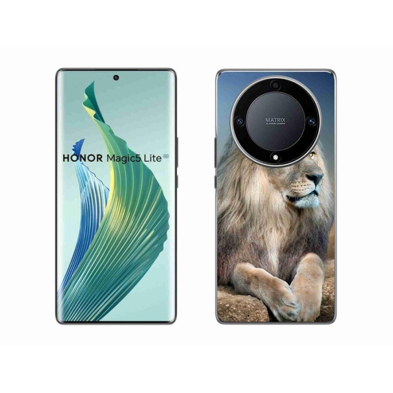 Gelový obal mmCase na mobil Honor Magic 5 Lite 5G - lev 1