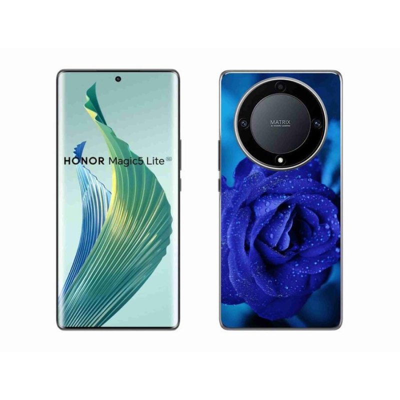 Gelový obal mmCase na mobil Honor Magic 5 Lite 5G - modrá růže