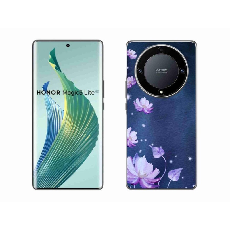 Gelový obal mmCase na mobil Honor Magic 5 Lite 5G - padající květy