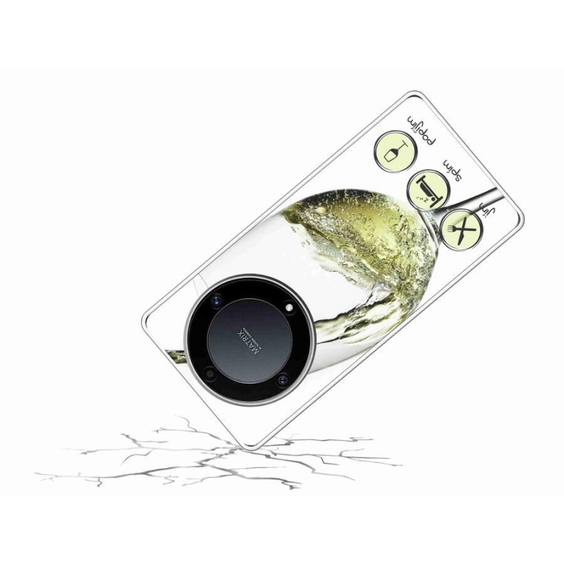 Gelový obal mmCase na mobil Honor Magic 5 Lite 5G - sklenička vína bílé