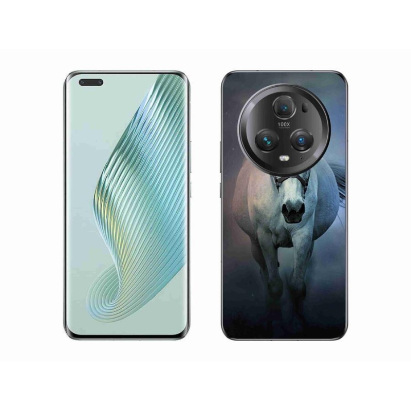 Gelový obal mmCase na mobil Honor Magic 5 Pro 5G - běžící bílý kůň