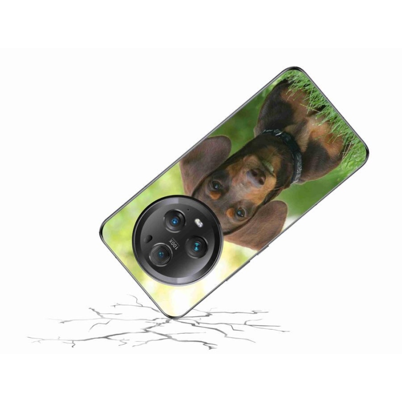Gelový obal mmCase na mobil Honor Magic 5 Pro 5G - hnědý jezevčík