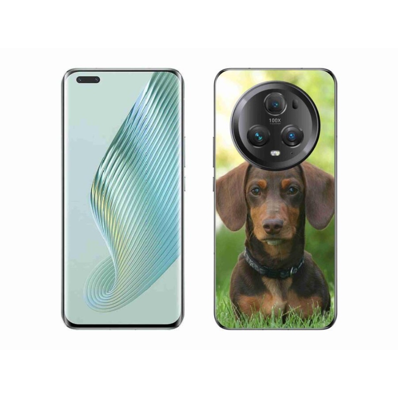 Gelový obal mmCase na mobil Honor Magic 5 Pro 5G - hnědý jezevčík