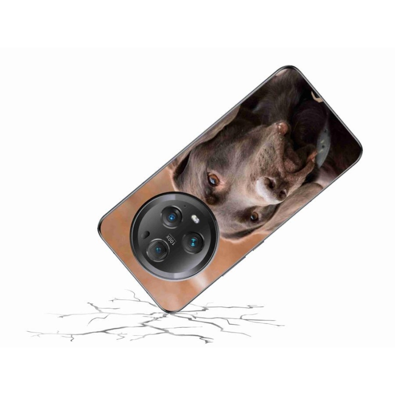 Gelový obal mmCase na mobil Honor Magic 5 Pro 5G - hnědý labrador