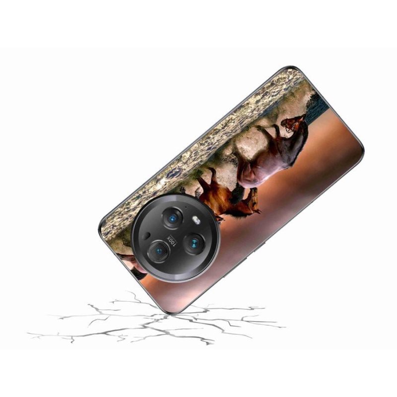 Gelový obal mmCase na mobil Honor Magic 5 Pro 5G - koně 1