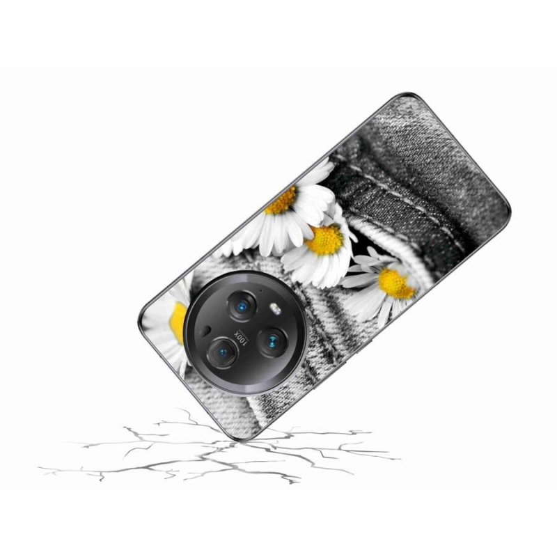 Gelový obal mmCase na mobil Honor Magic 5 Pro 5G - kopretiny
