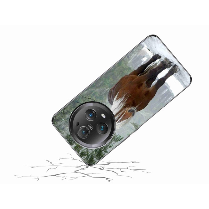 Gelový obal mmCase na mobil Honor Magic 5 Pro 5G - kůň v lese