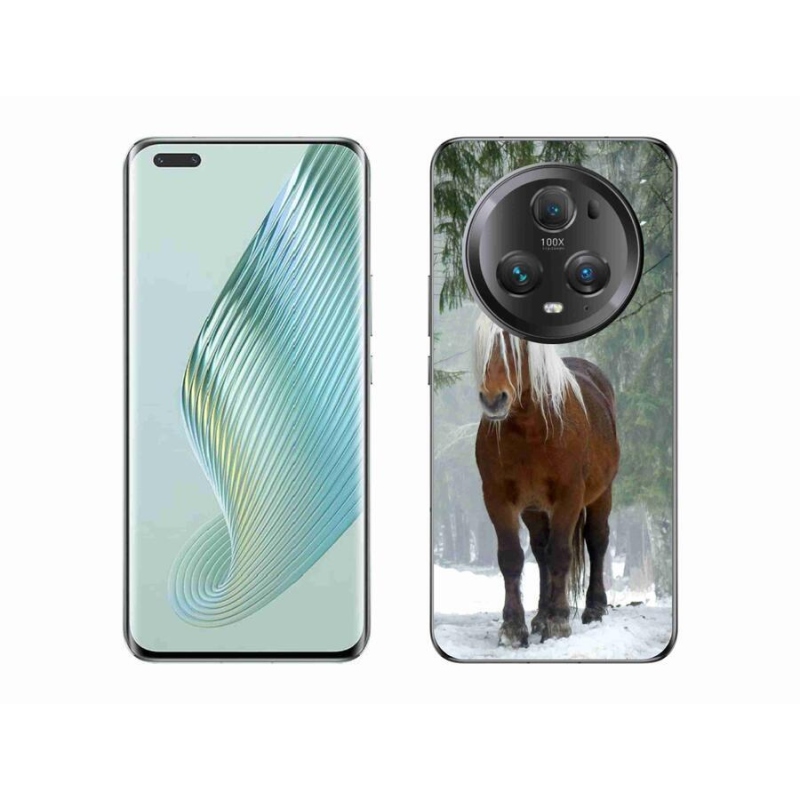Gelový obal mmCase na mobil Honor Magic 5 Pro 5G - kůň v lese