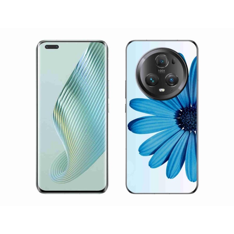 Gelový obal mmCase na mobil Honor Magic 5 Pro 5G - modrá kopretina