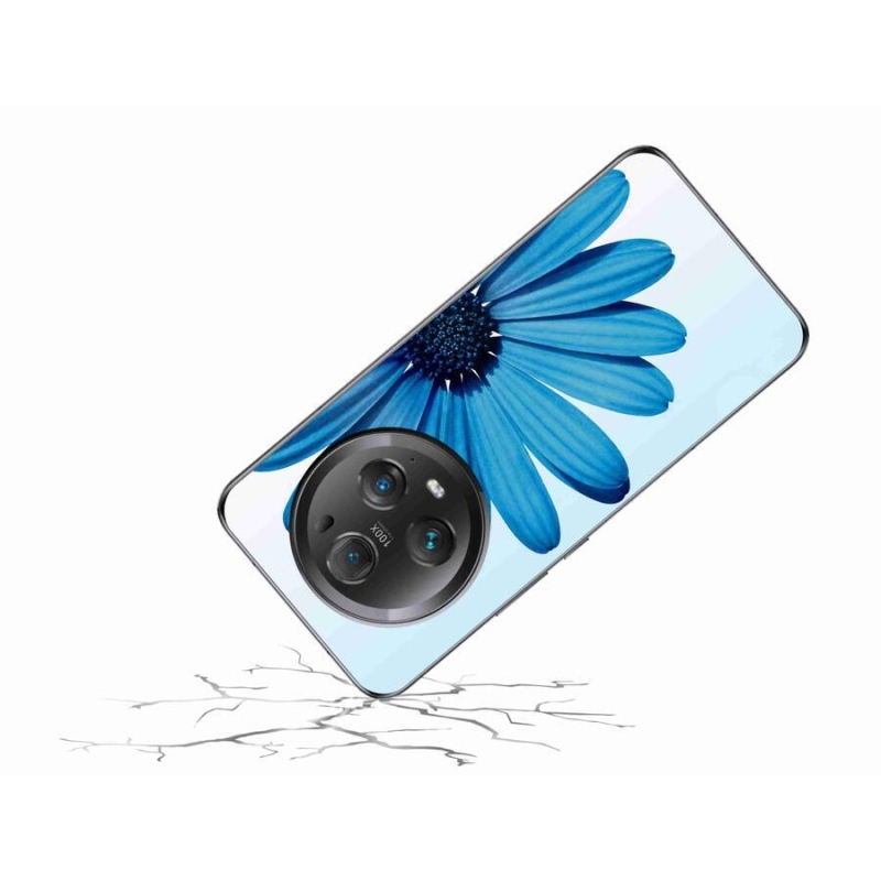 Gelový obal mmCase na mobil Honor Magic 5 Pro 5G - modrá kopretina