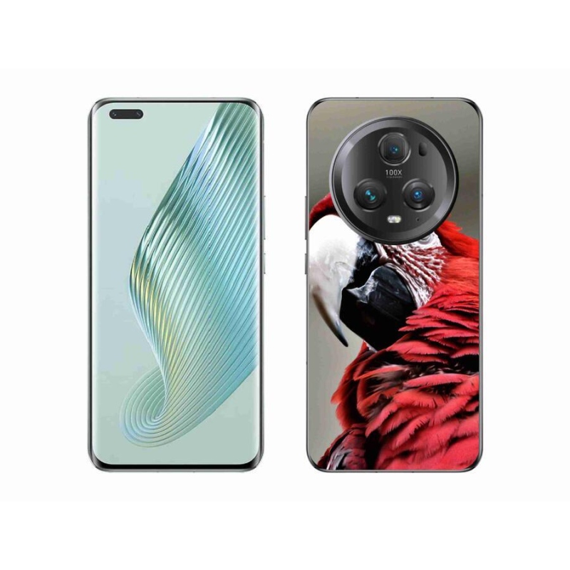Gelový obal mmCase na mobil Honor Magic 5 Pro 5G - papoušek ara červený