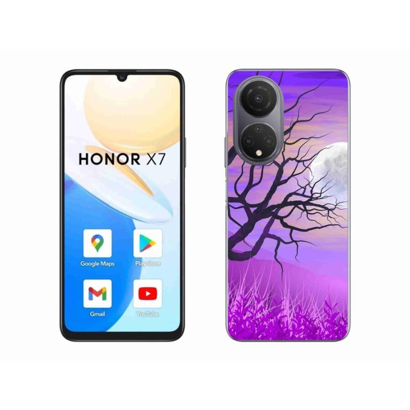 Gelový obal mmCase na mobil Honor X7 - kreslený opadaný strom