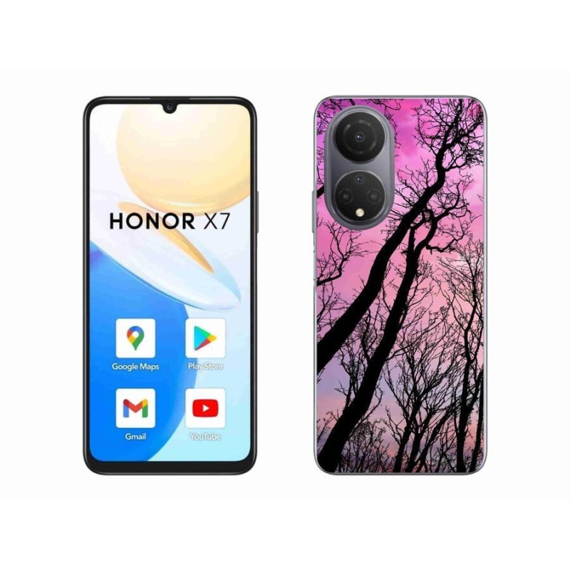 Gelový obal mmCase na mobil Honor X7 - opadané stromy