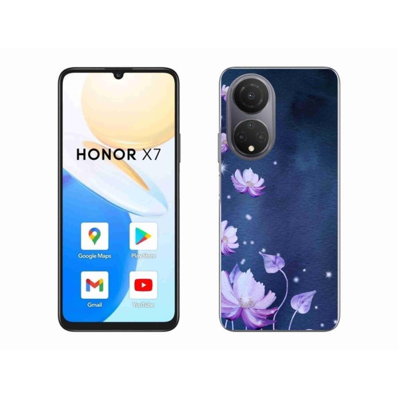 Gelový obal mmCase na mobil Honor X7 - padající květy