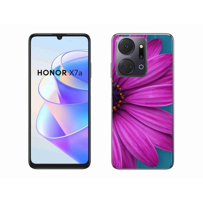 Gelový obal mmCase na mobil Honor X7a - fialová kopretina