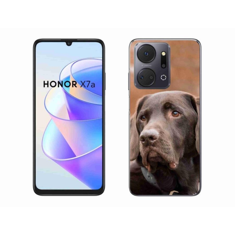 Gelový obal mmCase na mobil Honor X7a - hnědý labrador