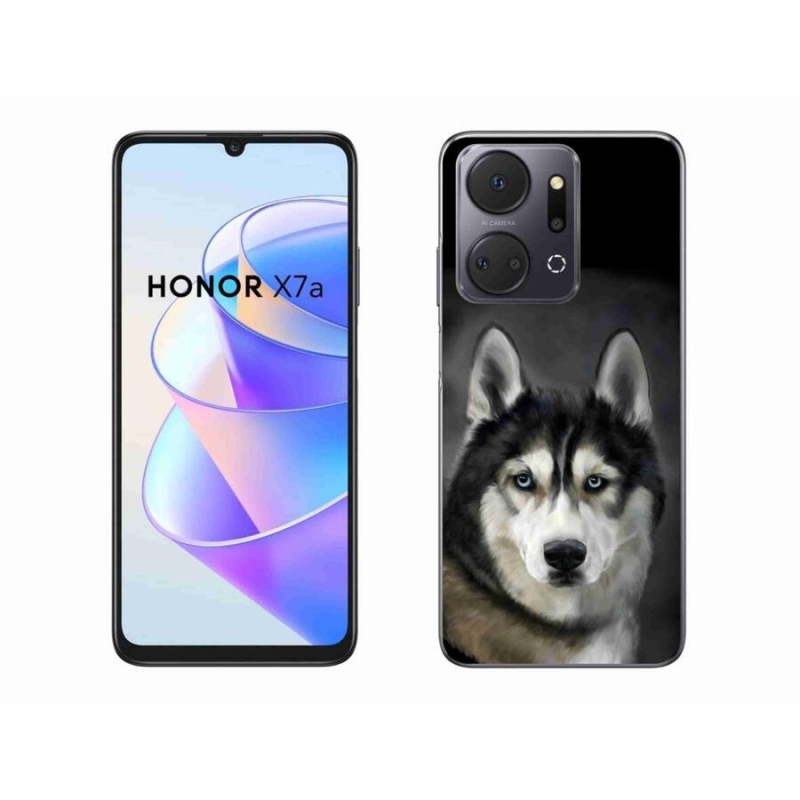 Gelový obal mmCase na mobil Honor X7a - husky