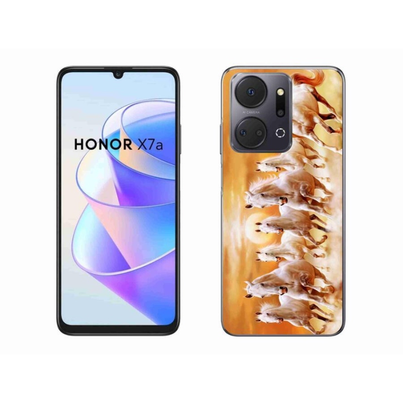 Gelový obal mmCase na mobil Honor X7a - koně 2