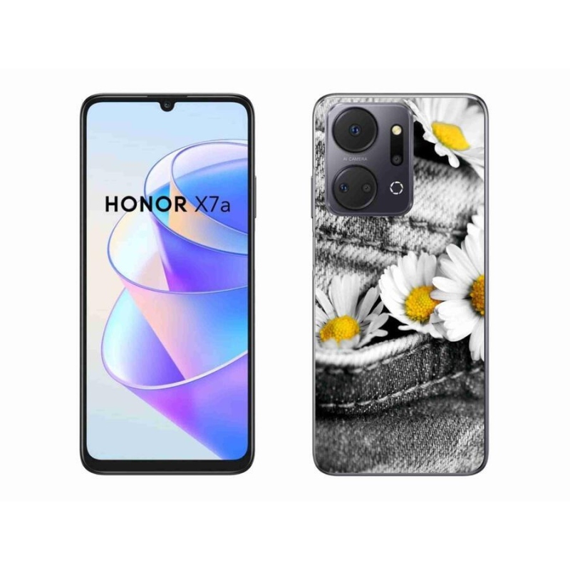 Gelový obal mmCase na mobil Honor X7a - kopretiny