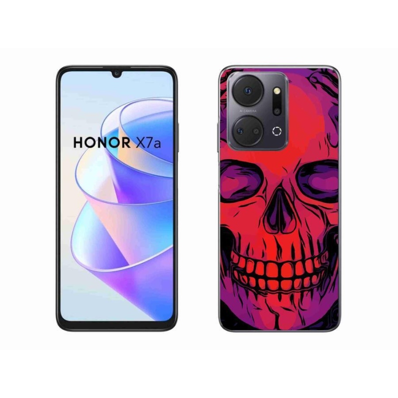 Gelový obal mmCase na mobil Honor X7a - lebka