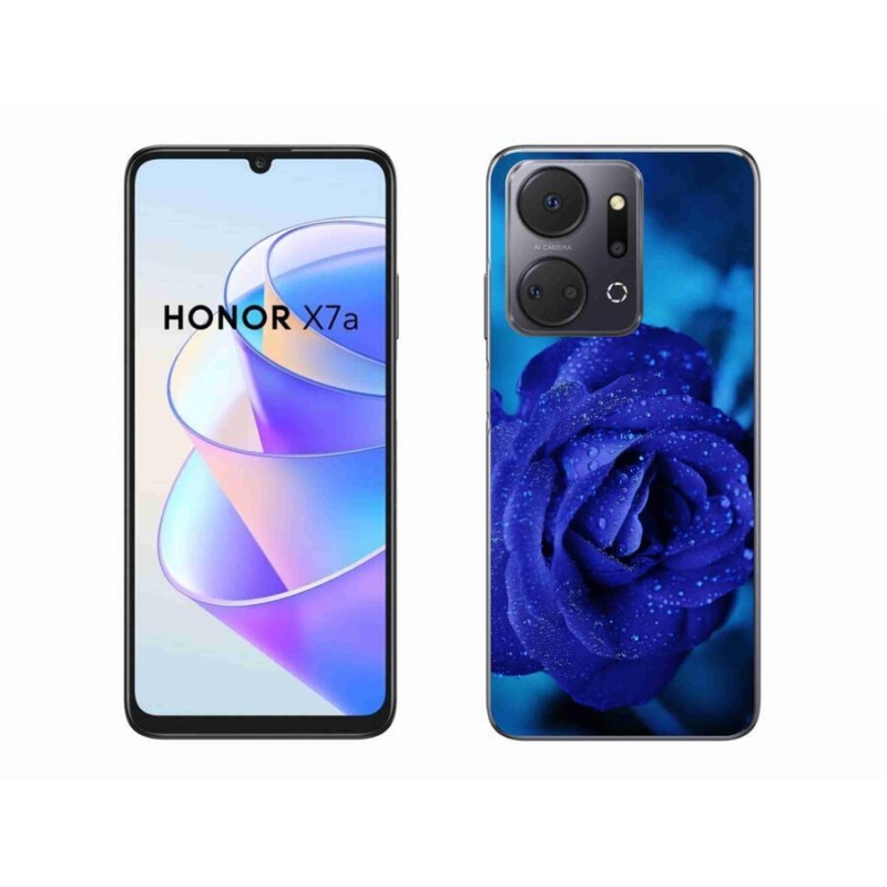 Gelový obal mmCase na mobil Honor X7a - modrá růže