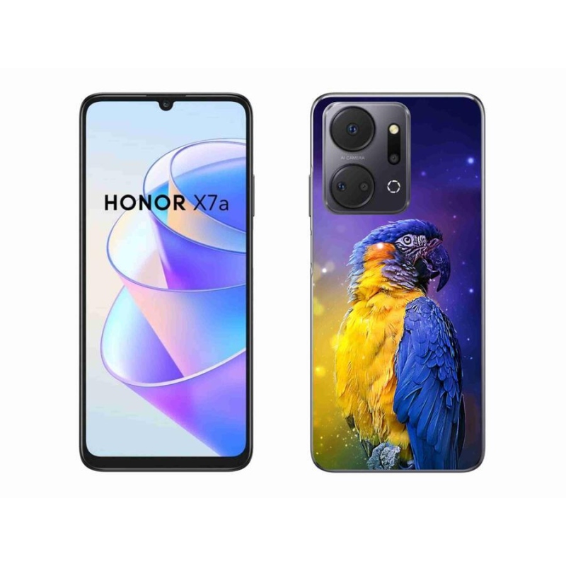 Gelový obal mmCase na mobil Honor X7a - papoušek ara 1
