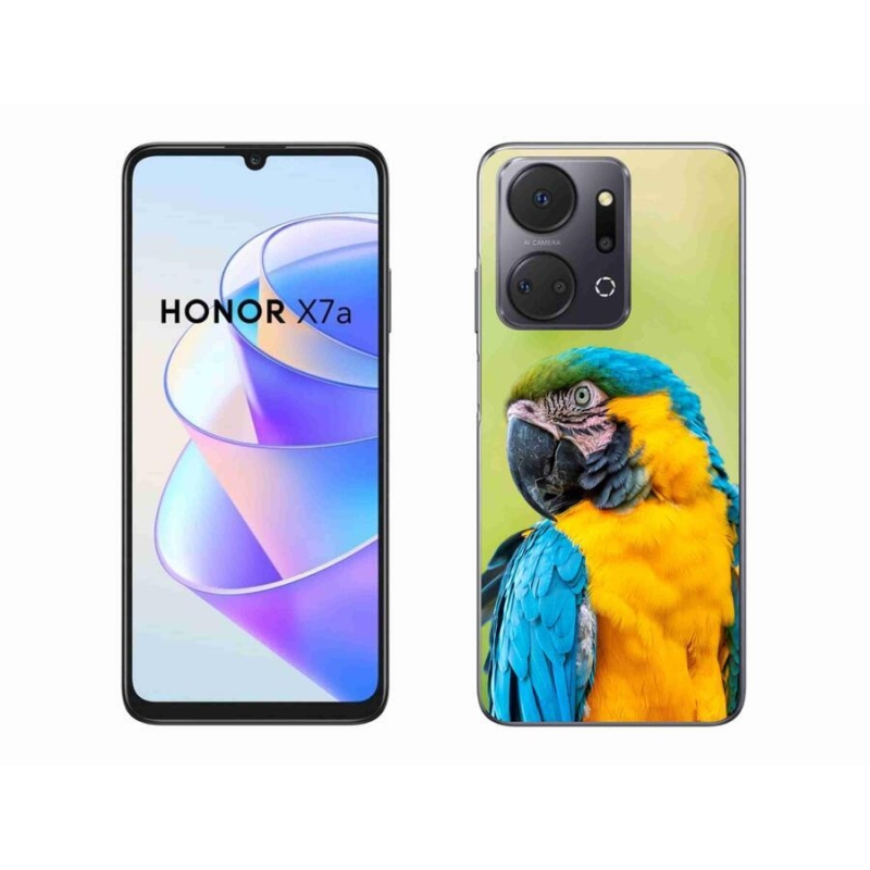 Gelový obal mmCase na mobil Honor X7a - papoušek ara 2