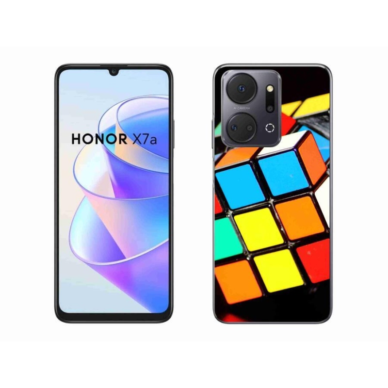 Gelový obal mmCase na mobil Honor X7a - rubikova kostka