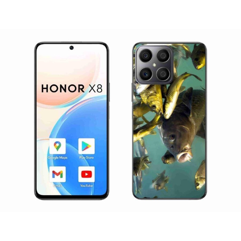 Gelový obal mmCase na mobil Honor X8 4G - hejno ryb