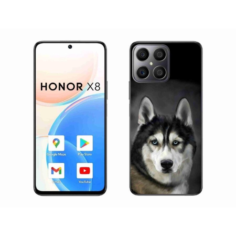 Gelový obal mmCase na mobil Honor X8 4G - husky