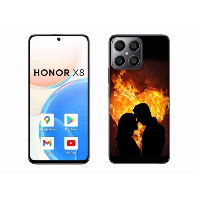 Gelový obal mmCase na mobil Honor X8 4G - ohnivá láska