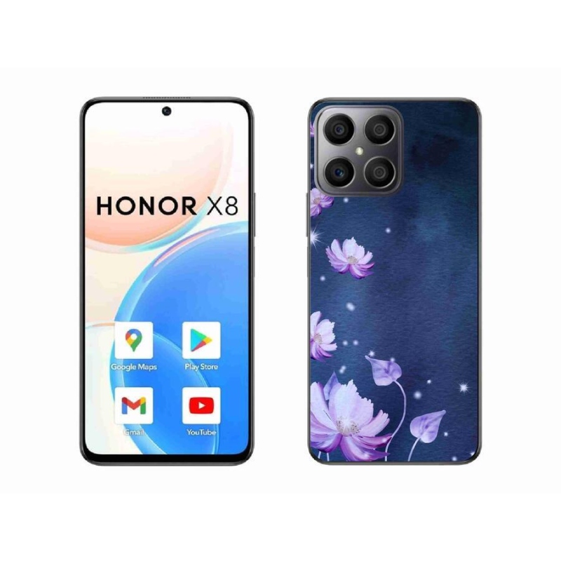 Gelový obal mmCase na mobil Honor X8 4G - padající květy