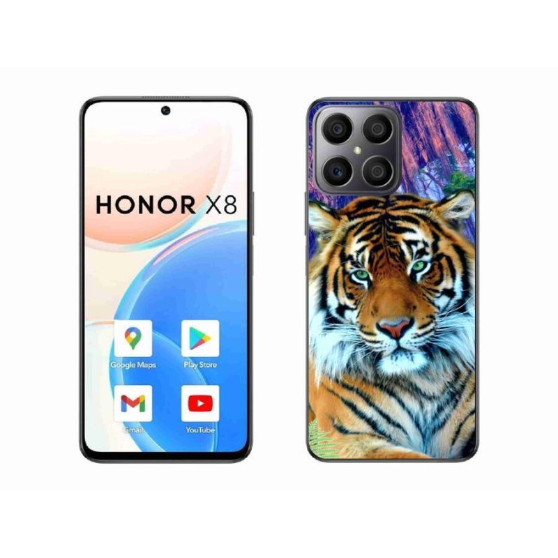 Gelový obal mmCase na mobil Honor X8 4G - tygr